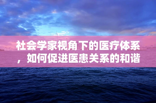 社会学家视角下的医疗体系，如何促进医患关系的和谐？