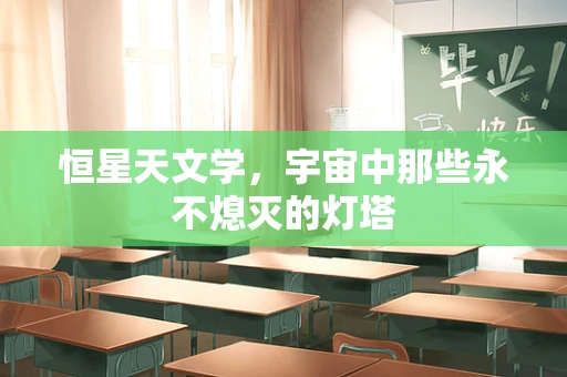 恒星天文学，宇宙中那些永不熄灭的灯塔