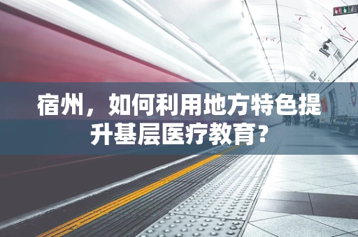 宿州，如何利用地方特色提升基层医疗教育？