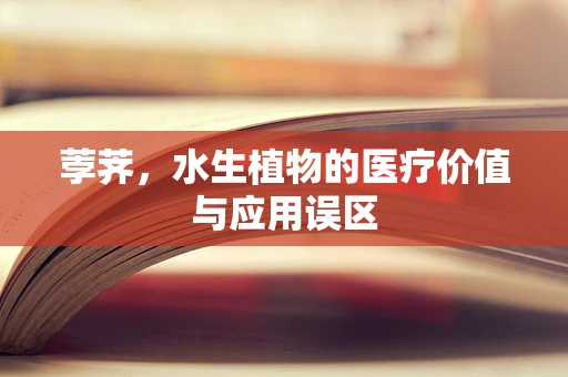 荸荠，水生植物的医疗价值与应用误区