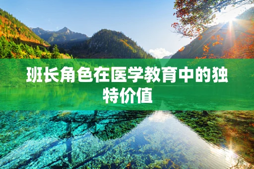 班长角色在医学教育中的独特价值