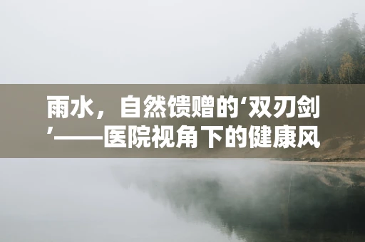 雨水，自然馈赠的‘双刃剑’——医院视角下的健康风险与利用