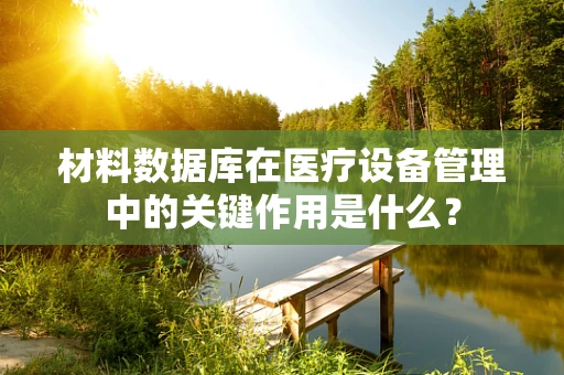 材料数据库在医疗设备管理中的关键作用是什么？