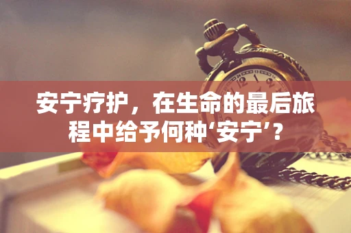 安宁疗护，在生命的最后旅程中给予何种‘安宁’？