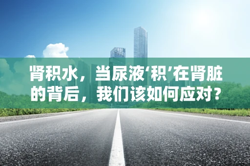 肾积水，当尿液‘积’在肾脏的背后，我们该如何应对？