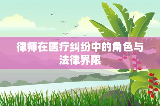 律师在医疗纠纷中的角色与法律界限