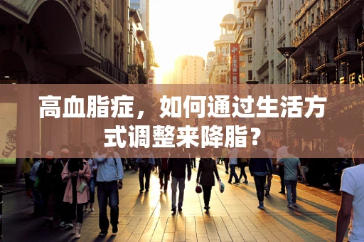 高血脂症，如何通过生活方式调整来降脂？