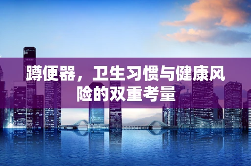 蹲便器，卫生习惯与健康风险的双重考量