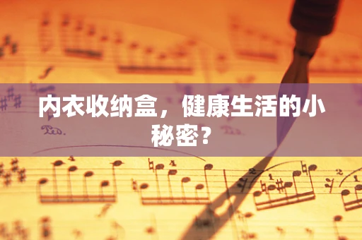内衣收纳盒，健康生活的小秘密？